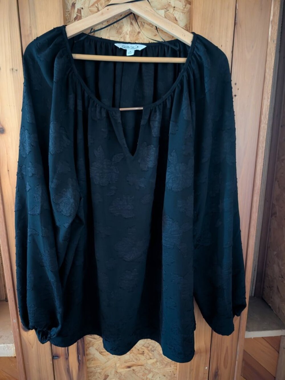 Pioneer Woman Black Patterned Blouse
